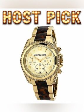 Michael Kors Blair Tort Chronograph Watch NWOT